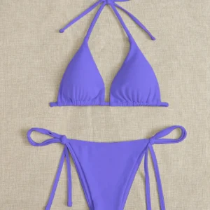 HSWB-W86 Solid Triangle Bikini Set